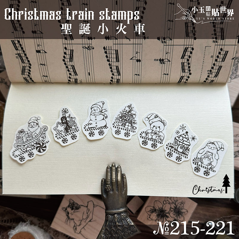new / no.215-221 聖誕小火車 / 木製印章 12月中出貨 - YU'S WORLD STORE|小玉的貼貼世界