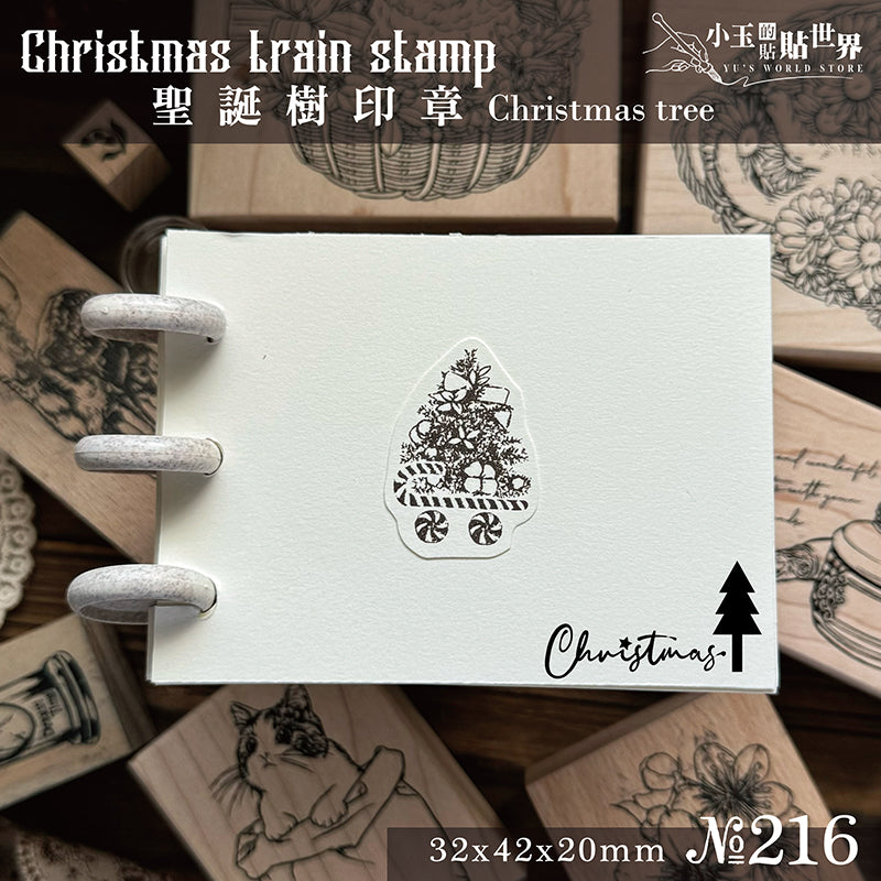 new / no.215-221 聖誕小火車 / 木製印章 12月中出貨 - YU'S WORLD STORE|小玉的貼貼世界