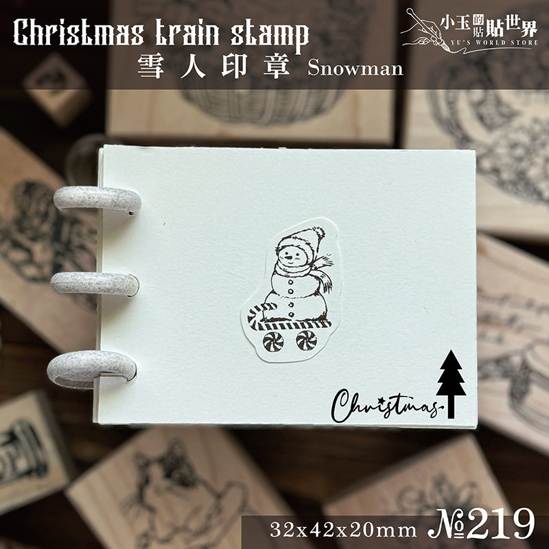 new / no.215-221 聖誕小火車 / 木製印章 12月中出貨 - YU'S WORLD STORE|小玉的貼貼世界