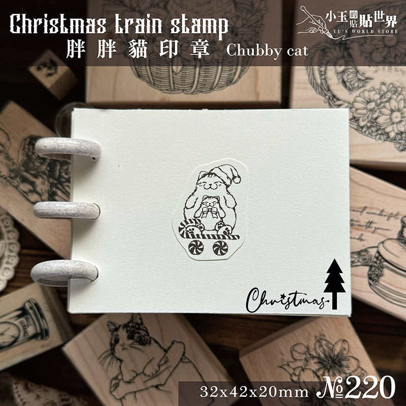 new / no.215-221 聖誕小火車 / 木製印章 12月中出貨 - YU'S WORLD STORE|小玉的貼貼世界