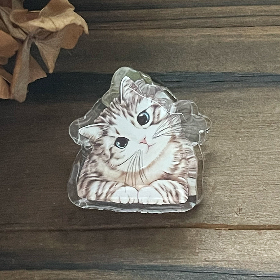 可愛貓咪 小花 雙面 滴膠 壓克力 手帳夾 限量預購 - YU'S WORLD STORE|小玉的貼貼世界