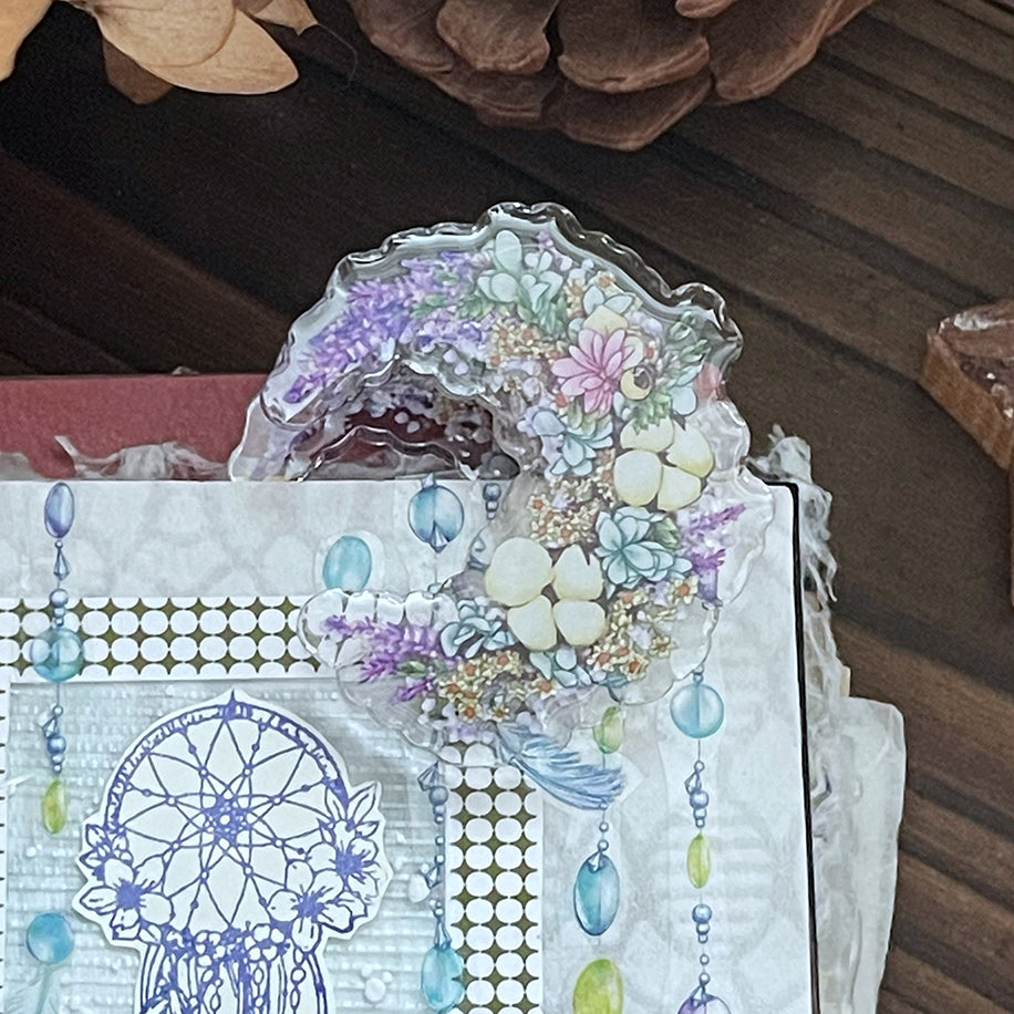 可愛貓咪 小花 雙面 滴膠 壓克力 手帳夾 - YU'S WORLD STORE|小玉的貼貼世界