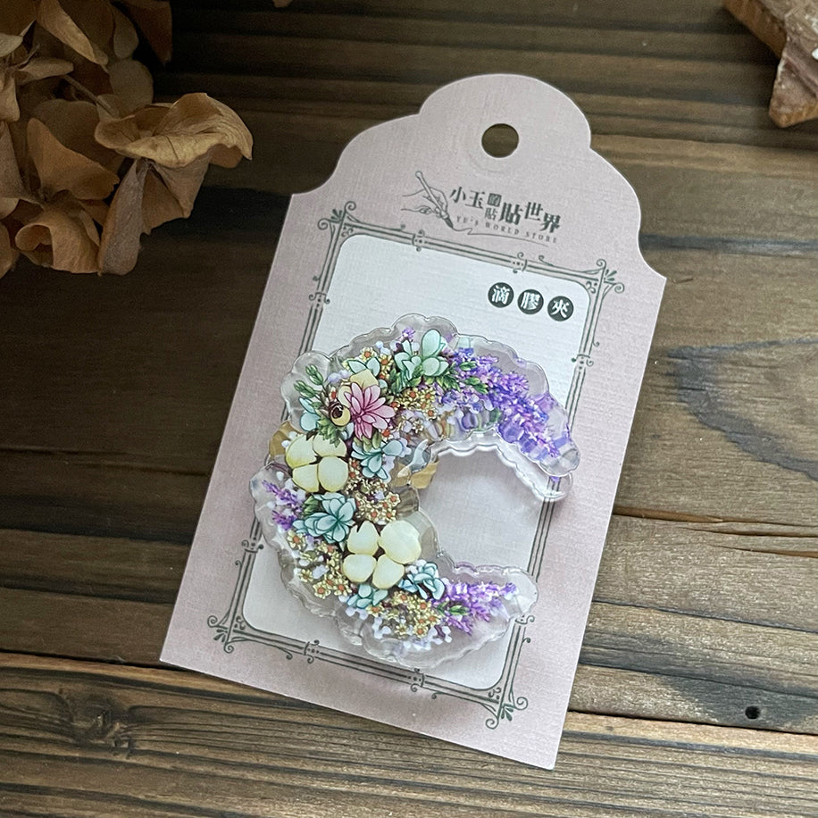 可愛貓咪 小花 雙面 滴膠 壓克力 手帳夾 - YU'S WORLD STORE|小玉的貼貼世界