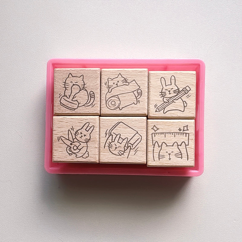 new / no.303-308 文具日常系列之文具控印章組 - YU'S WORLD STORE|小玉的貼貼世界