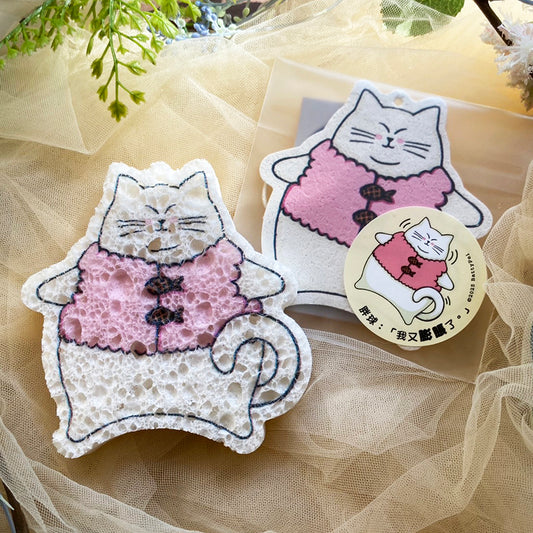 胖球:「我又膨脹了。」木漿環保清潔海綿/快乾防菌/洗手洗澡/洗碗/蔬果清潔 - YU'S WORLD STORE|小玉的貼貼世界