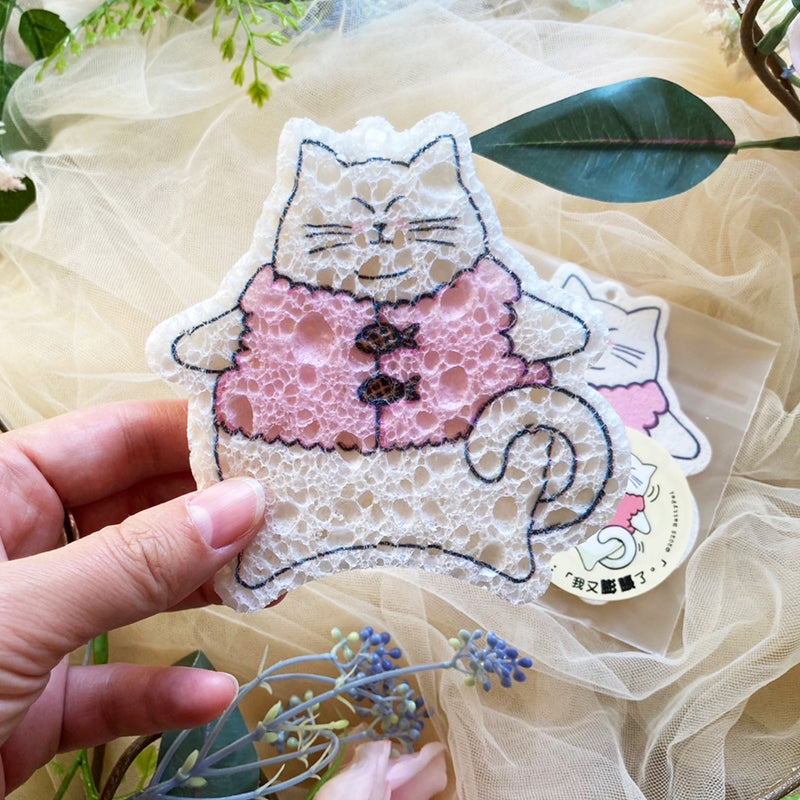 胖球:「我又膨脹了。」木漿環保清潔海綿/快乾防菌/洗手洗澡/洗碗/蔬果清潔 - YU'S WORLD STORE|小玉的貼貼世界