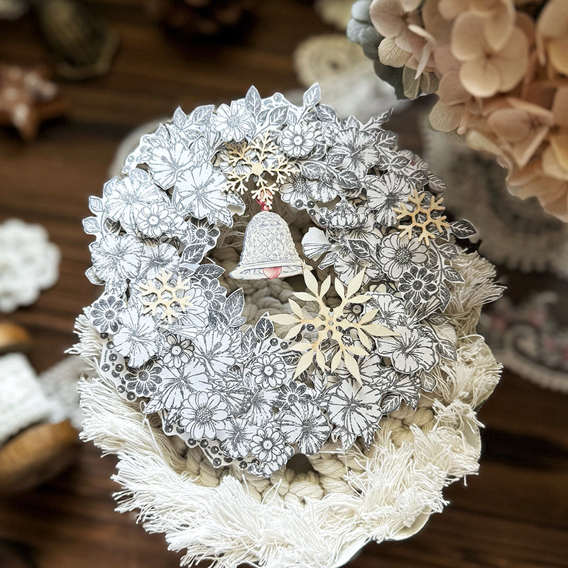 雙面花環割型卡片套組/聖誕花圈/拼貼素材 - YU'S WORLD STORE|小玉的貼貼世界