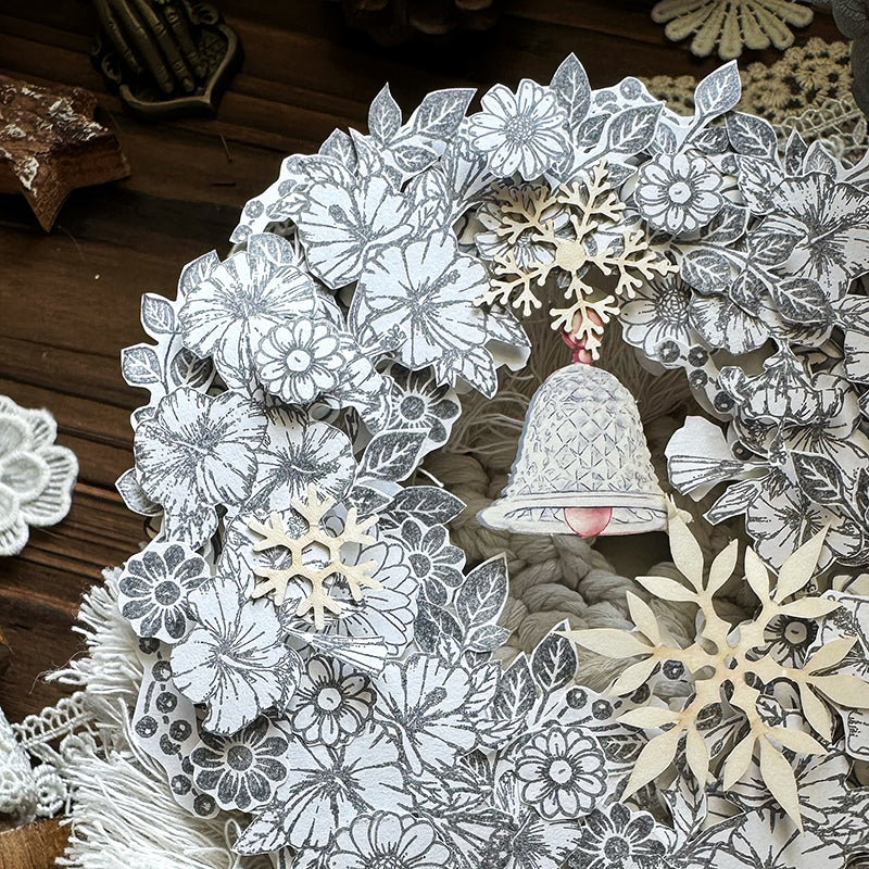 雙面花環割型卡片套組/聖誕花圈/拼貼素材 - YU'S WORLD STORE|小玉的貼貼世界