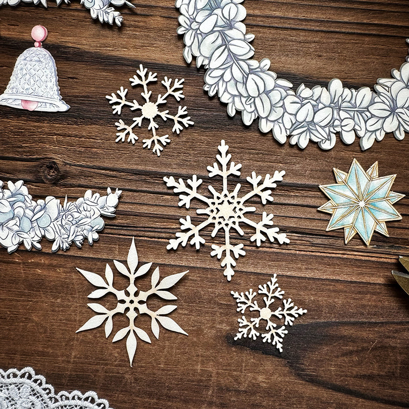 雙面花環割型卡片套組/聖誕花圈/拼貼素材 - YU'S WORLD STORE|小玉的貼貼世界