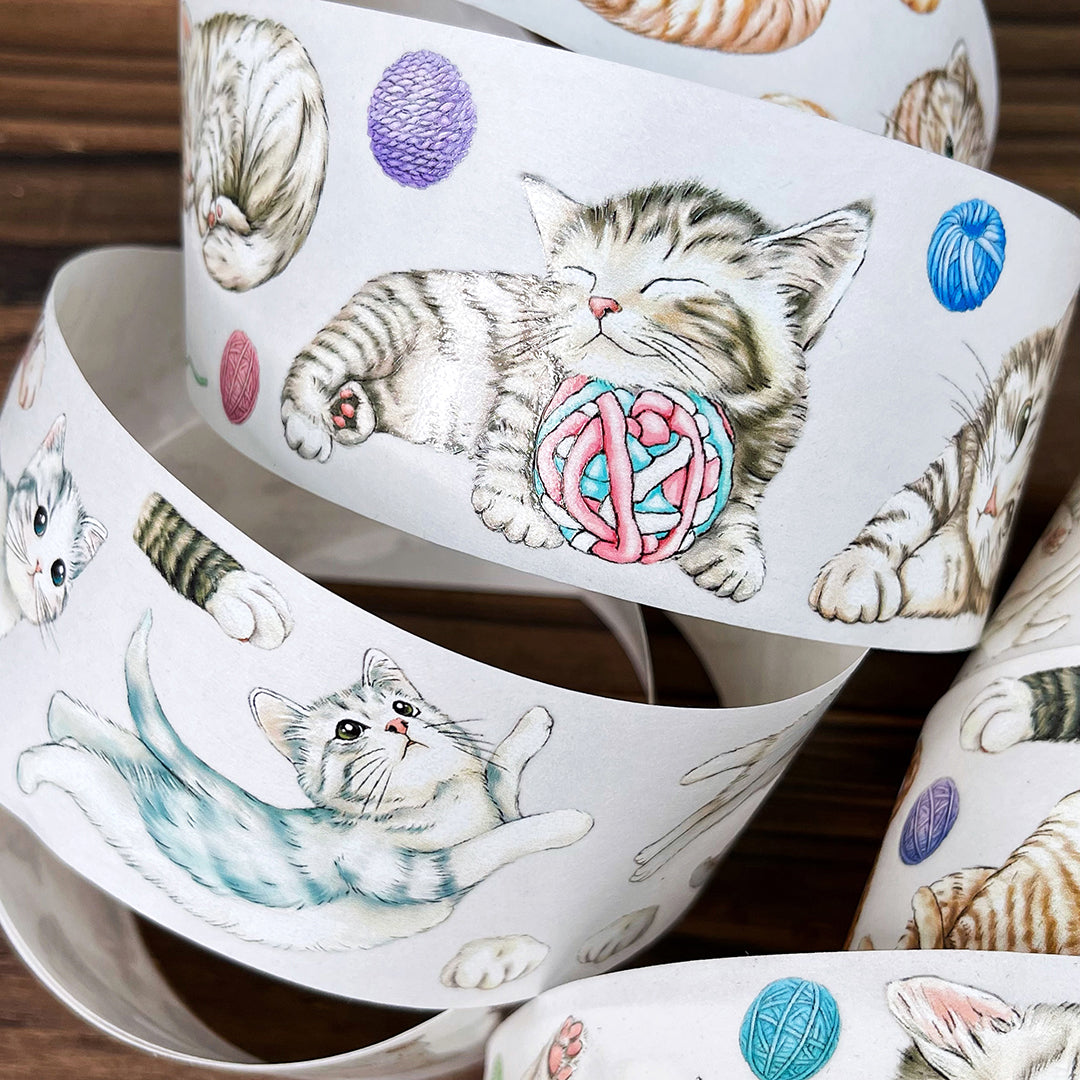 貓咪日常 毛線球/ 紙膠帶 - YU'S WORLD STORE|小玉的貼貼世界