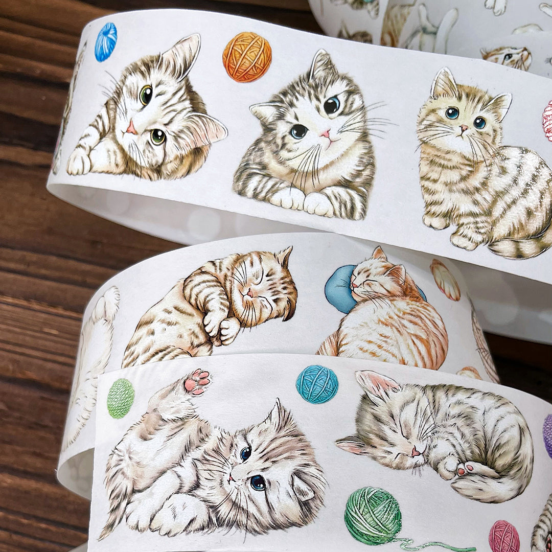 貓咪日常 毛線球/ 紙膠帶 - YU'S WORLD STORE|小玉的貼貼世界