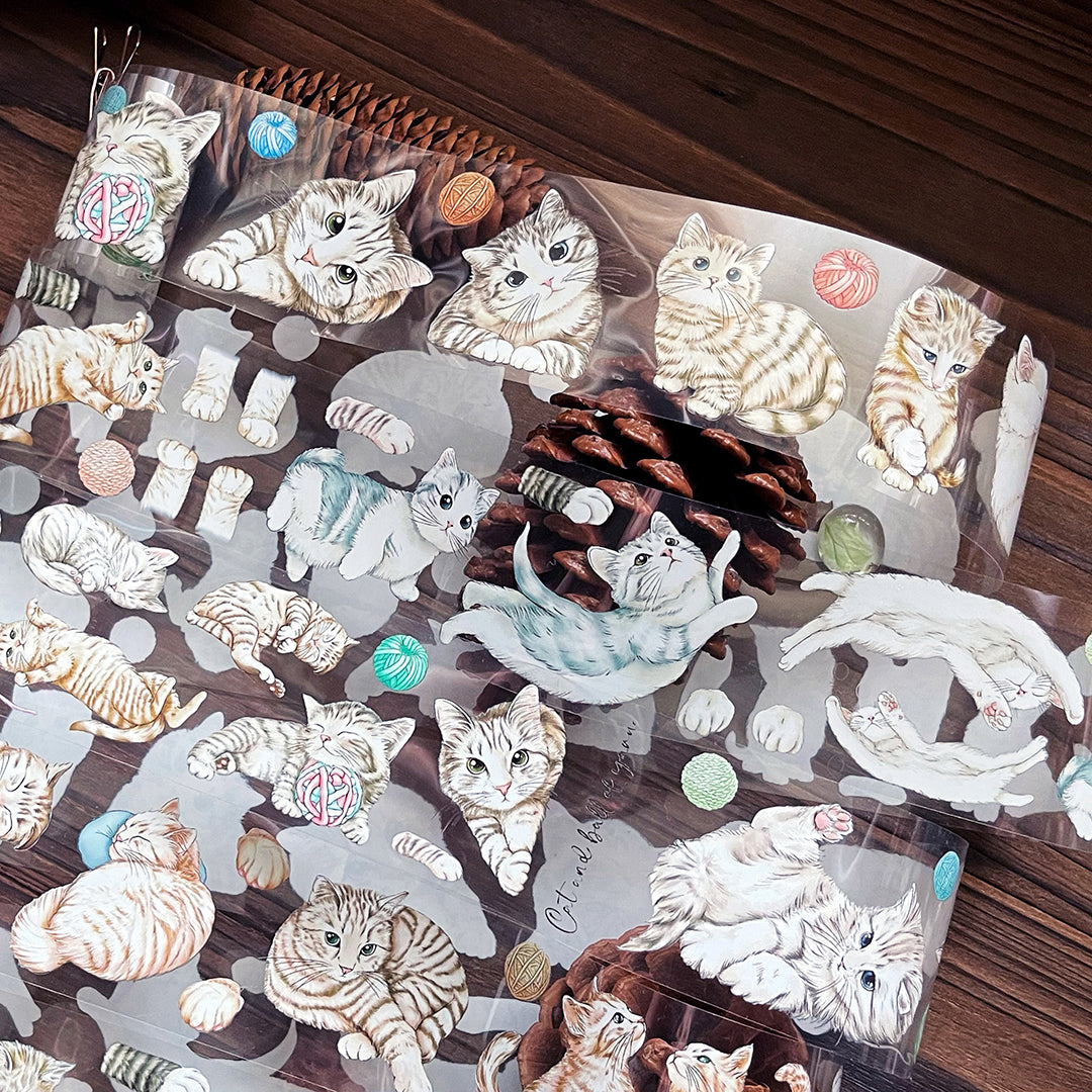 貓咪日常 毛線球/ 紙膠帶 - YU'S WORLD STORE|小玉的貼貼世界