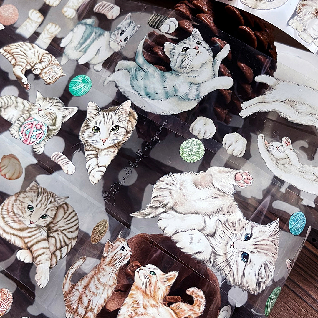 貓咪日常 毛線球/ 紙膠帶 - YU'S WORLD STORE|小玉的貼貼世界