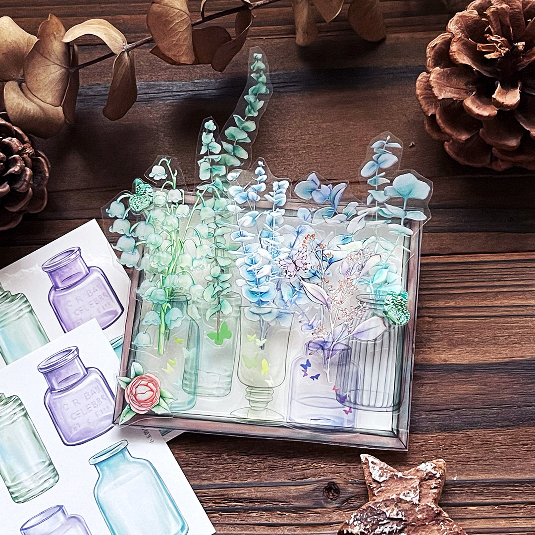 窗&框、籃子&籃子、籃子&瓶 / 明信片貼紙組- YU'S WORLD STORE|小玉的貼貼世界