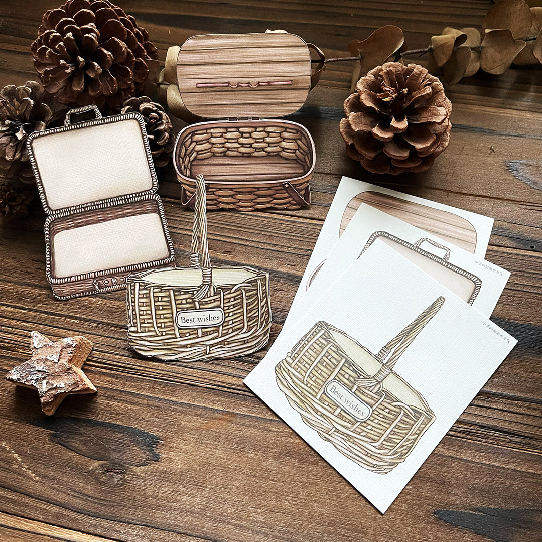 窗&框 :: 籃子&籃子 :: 籃子&瓶 / 明信片DIY貼紙組 - YU'S WORLD STORE|小玉的貼貼世界