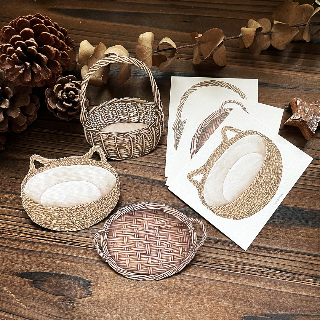 窗&框 :: 籃子&籃子 :: 籃子&瓶 / 明信片DIY貼紙組 - YU'S WORLD STORE|小玉的貼貼世界