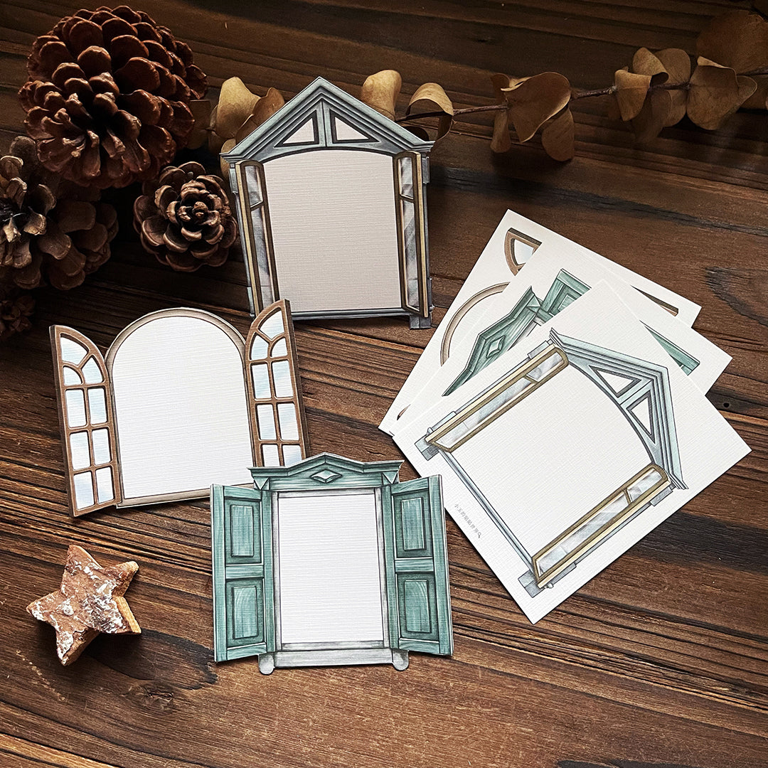 窗&框、籃子&籃子、籃子&瓶 / 明信片貼紙組- YU'S WORLD STORE|小玉的貼貼世界