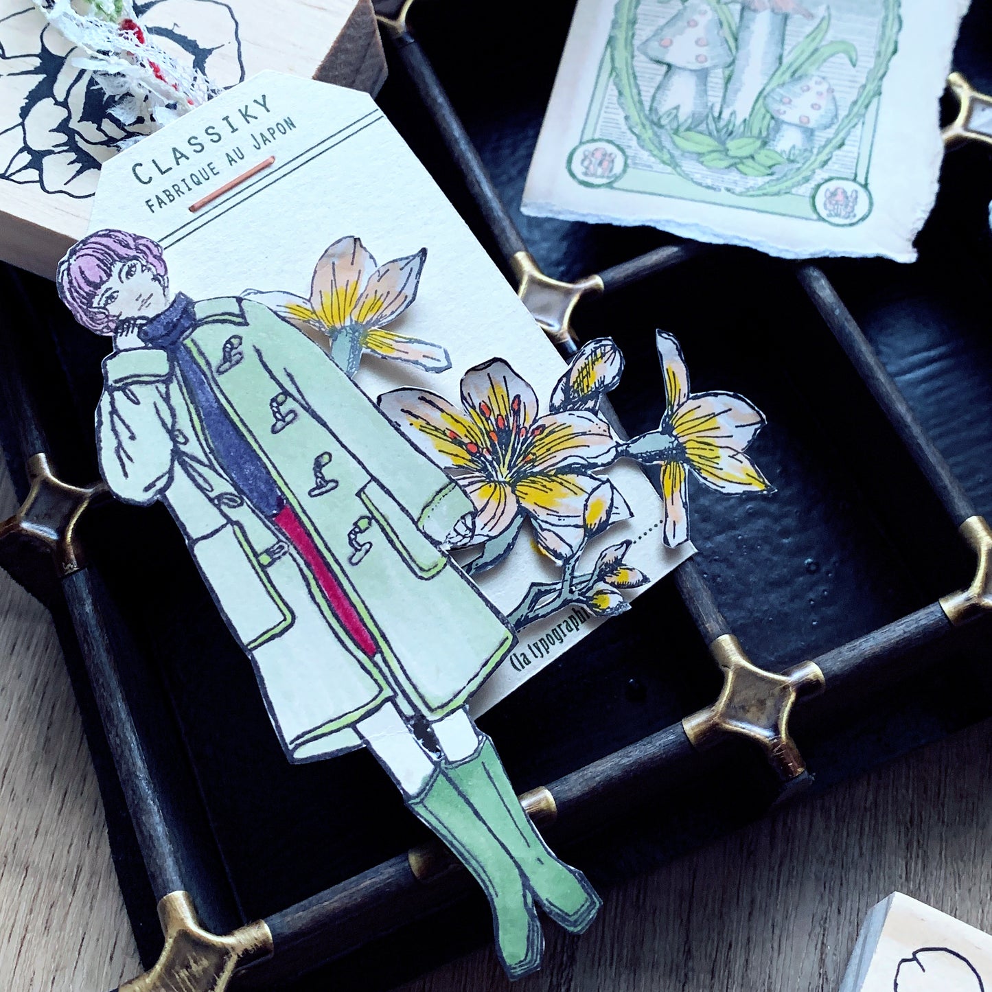 no.05 油桐花開・情初開 :: 復刻版 / 手繪復古印章 - YU'S WORLD STORE|小玉的貼貼世界