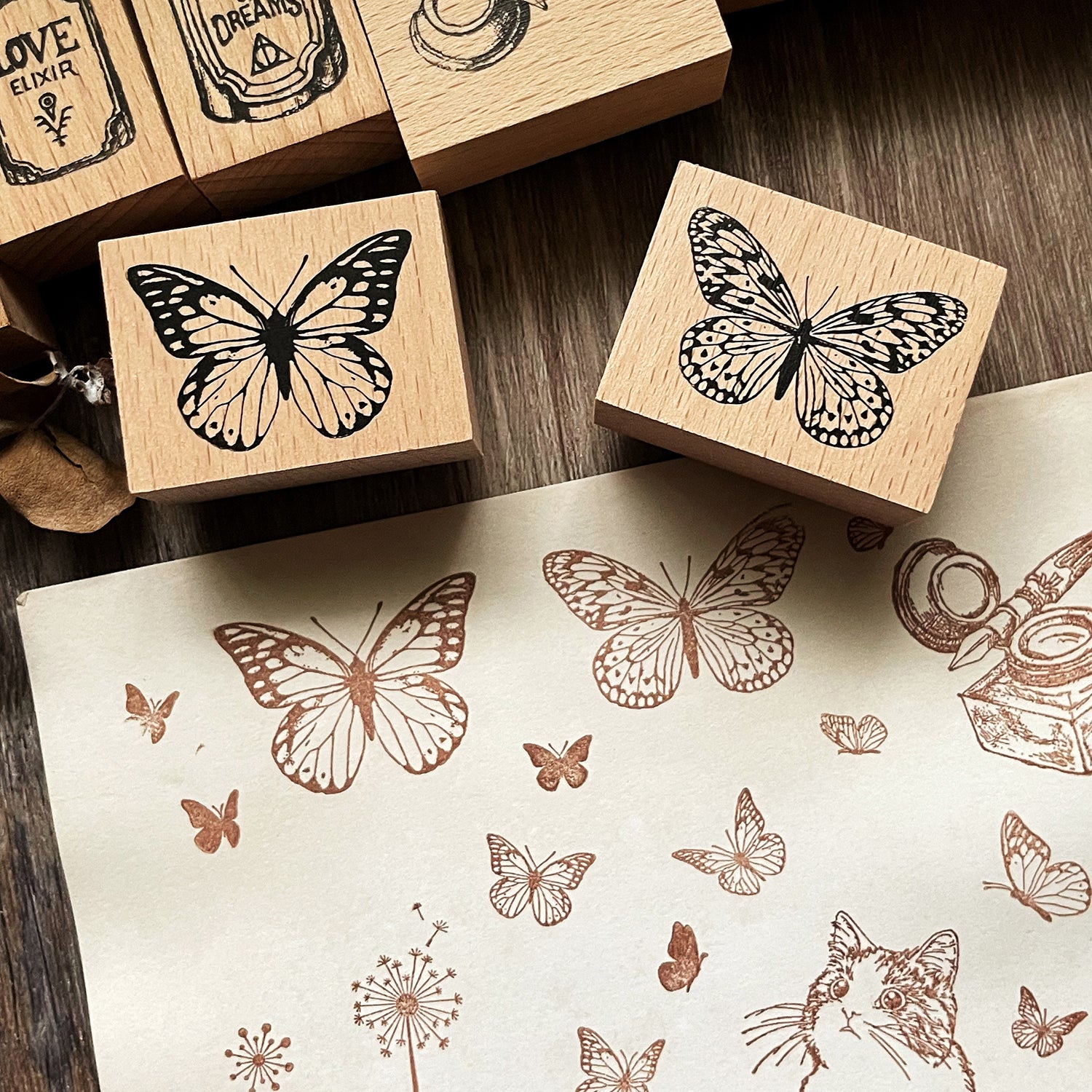 no.108-109 蝴蝶 / 印章 - YU'S WORLD STORE|小玉的貼貼世界