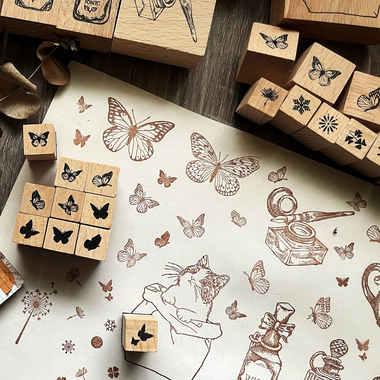 no.116-125 小舞蝶 :: 復刻版 / 迷你印章 - YU'S WORLD STORE|小玉的貼貼世界