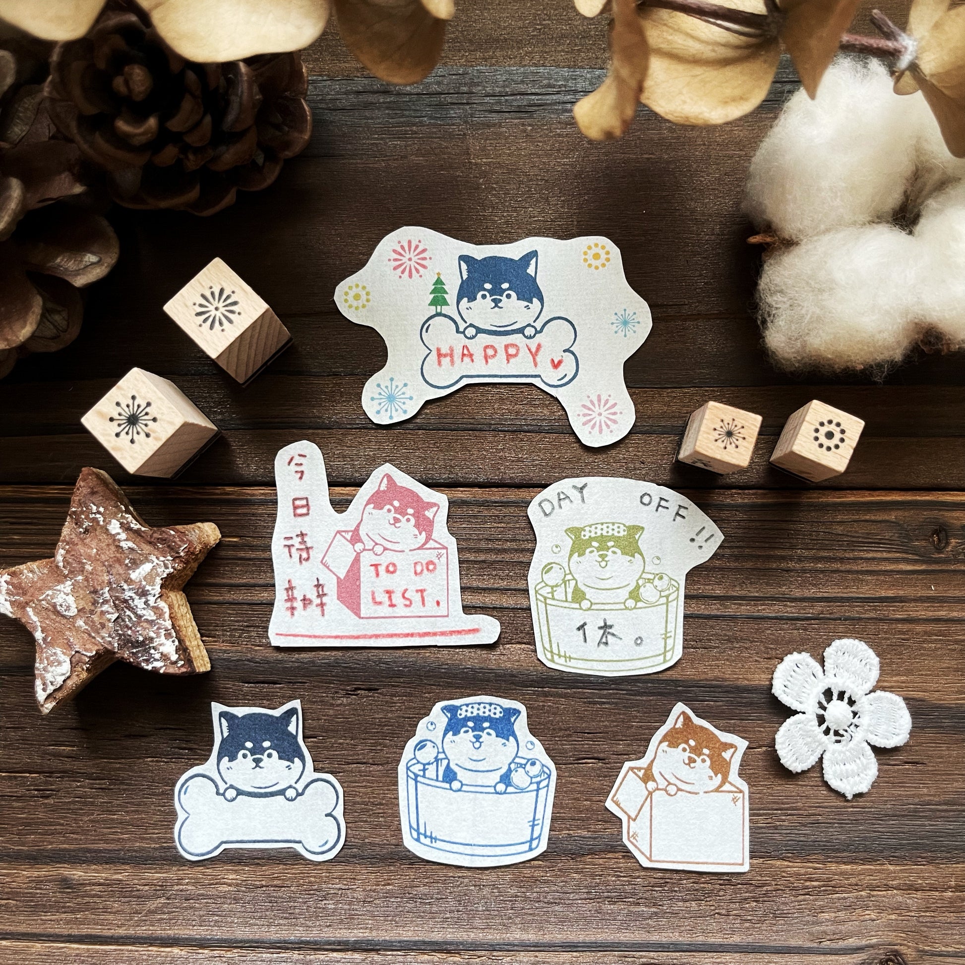 no.151-156 嘻八與朋友們 / 印章 - YU'S WORLD STORE|小玉的貼貼世界