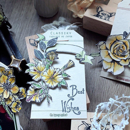 no.19-22 日光・扶桑花 :: 復刻版 / 手繪復古印章 - YU'S WORLD STORE|小玉的貼貼世界