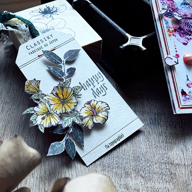 no.19-22 日光・扶桑花 :: 復刻版 / 手繪復古印章 - YU'S WORLD STORE|小玉的貼貼世界