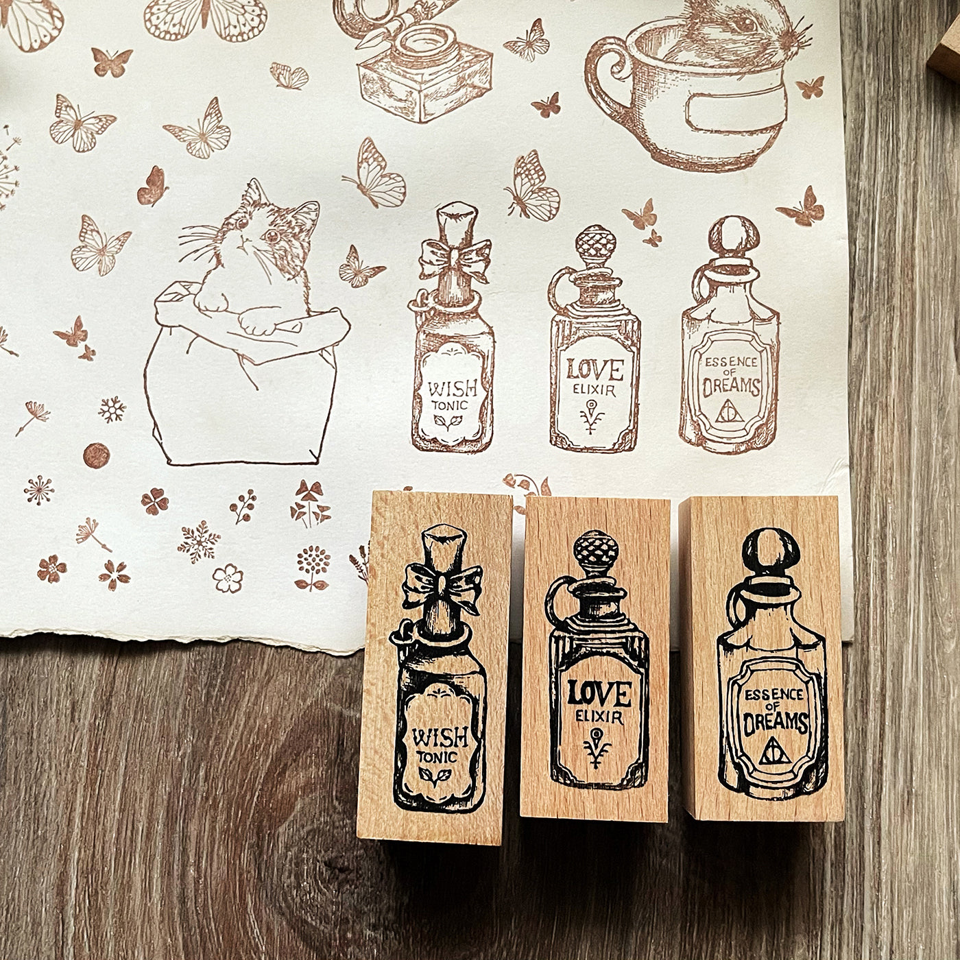 no.32-34 美夢成真香水瓶 :: 復刻版 / 手繪復古印章 - YU'S WORLD STORE|小玉的貼貼世界
