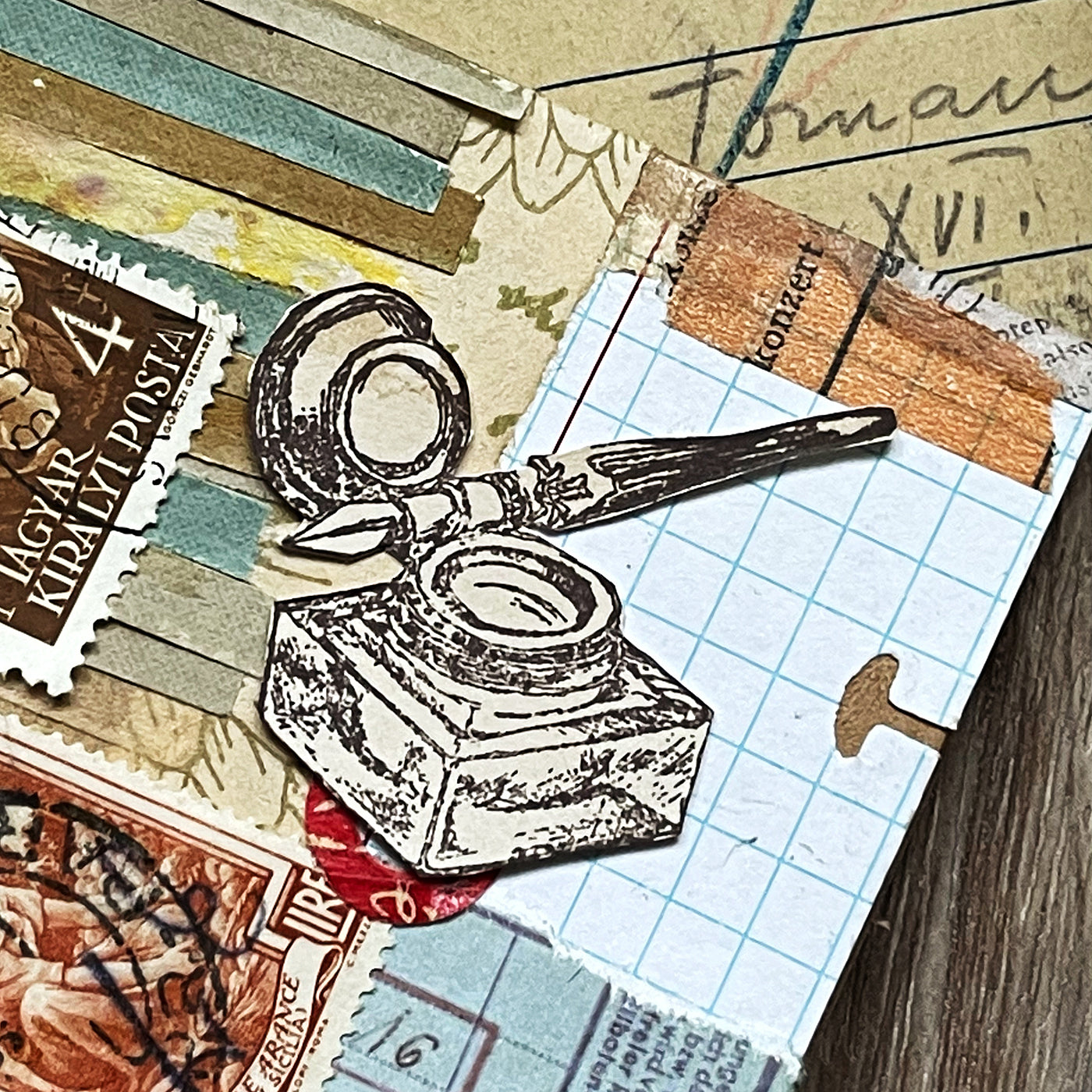 no.37《墨水瓶》水晶收藏瓶 :: 復刻版 / 手繪復古印章 - YU'S WORLD STORE|小玉的貼貼世界