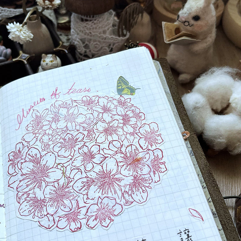 no.44-46《櫻花》B :: 復刻版 / 手繪復古印章 - YU'S WORLD STORE|小玉的貼貼世界