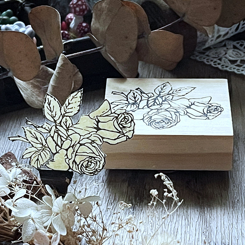 no.63《繁花》乾燥玫瑰 / 印章 - YU'S WORLD STORE|小玉的貼貼世界