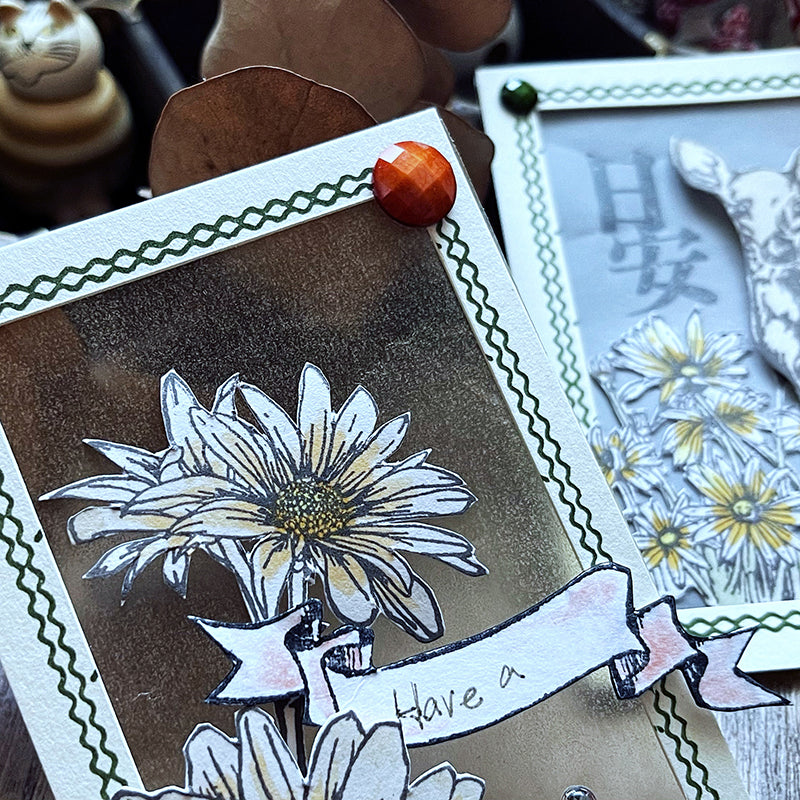 no.64《繁花》並蒂雛菊 / 印章 - YU'S WORLD STORE|小玉的貼貼世界