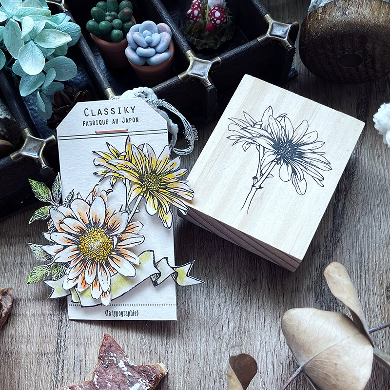 no.64《繁花》並蒂雛菊 / 印章 - YU'S WORLD STORE|小玉的貼貼世界