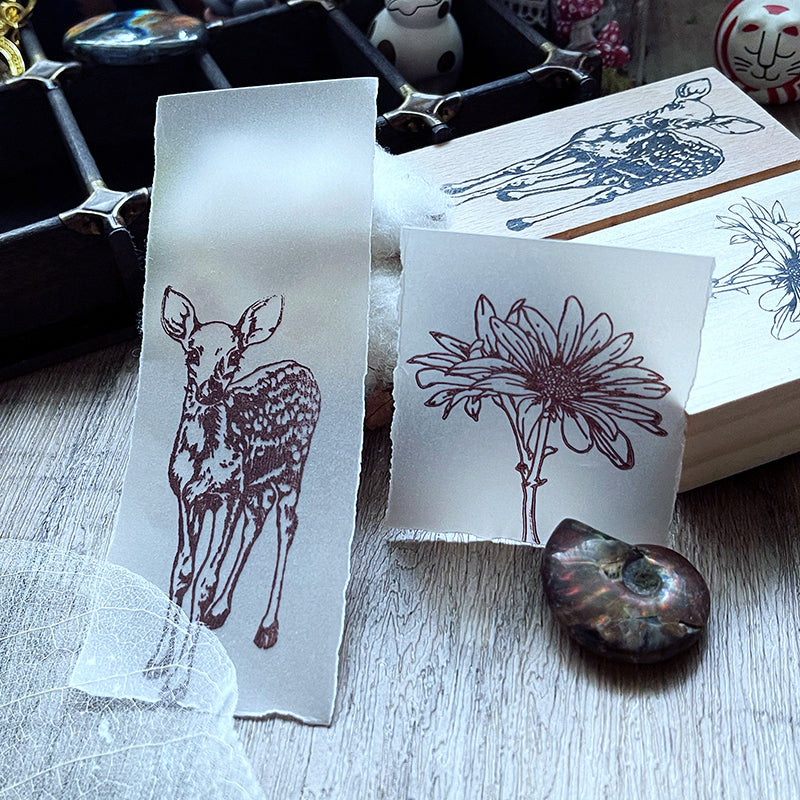 no.64《繁花》並蒂雛菊 / 印章 - YU'S WORLD STORE|小玉的貼貼世界