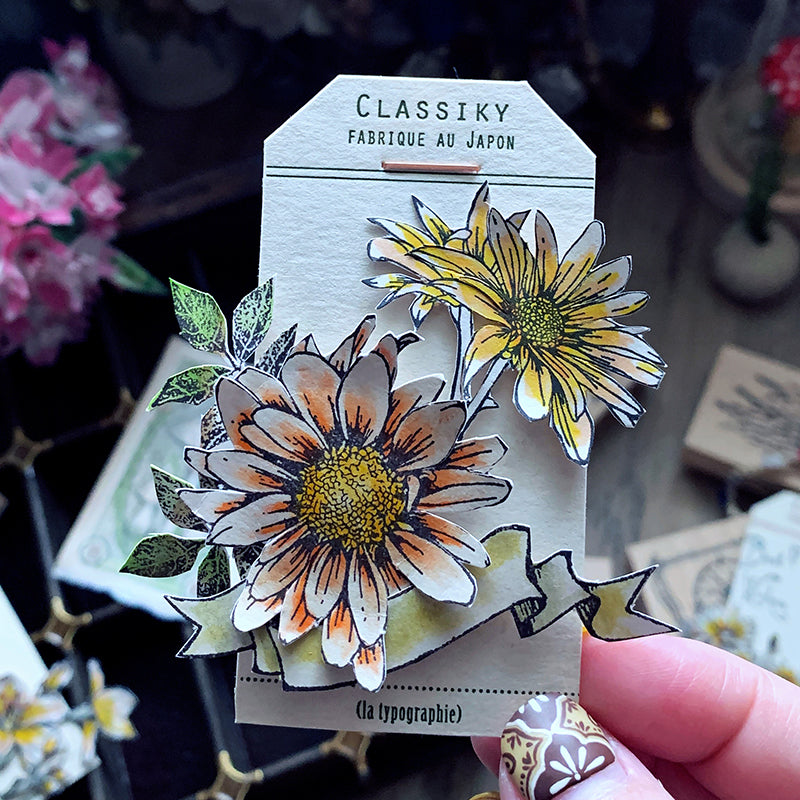 no.64《繁花》並蒂雛菊 / 印章 - YU'S WORLD STORE|小玉的貼貼世界