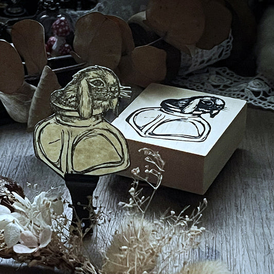 no.67《墨水瓶》長耳兔 / 墨水試色印章 - YU'S WORLD STORE|小玉的貼貼世界