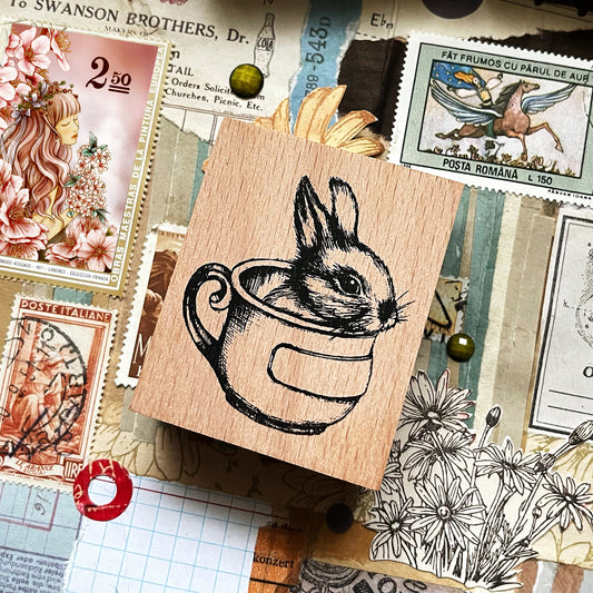 no.68《墨水瓶》兔兔杯 :: 復刻版 / 手繪復古印章 - YU'S WORLD STORE|小玉的貼貼世界