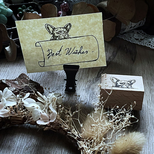 no.88《躲貓貓》法鬥 / 手繪復古印章 - YU'S WORLD STORE|小玉的貼貼世界