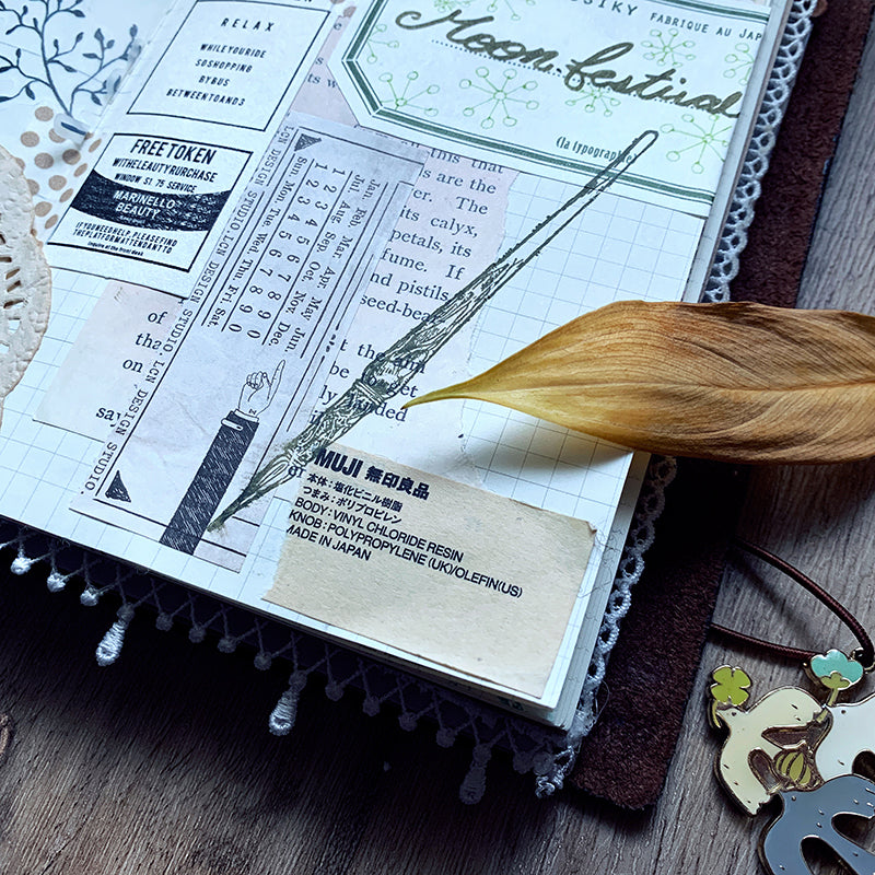 no.92《文房具》沾水筆 / 手繪復古印章 - YU'S WORLD STORE|小玉的貼貼世界