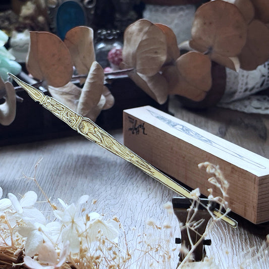 no.92《文房具》沾水筆 / 手繪復古印章 - YU'S WORLD STORE|小玉的貼貼世界