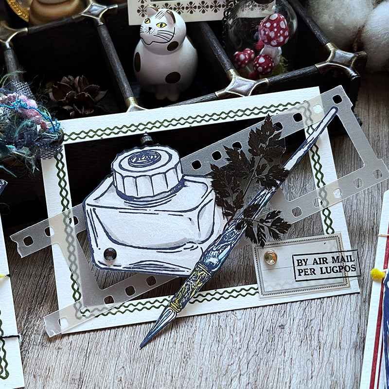 no.92《文房具》沾水筆 / 手繪復古印章 - YU'S WORLD STORE|小玉的貼貼世界