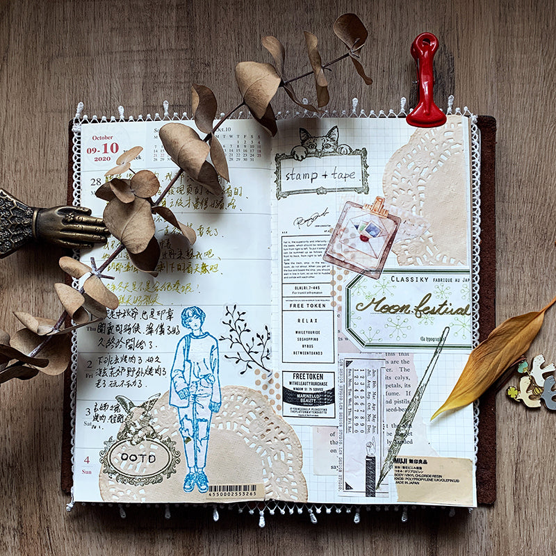 no.92《文房具》沾水筆 / 手繪復古印章 - YU'S WORLD STORE|小玉的貼貼世界