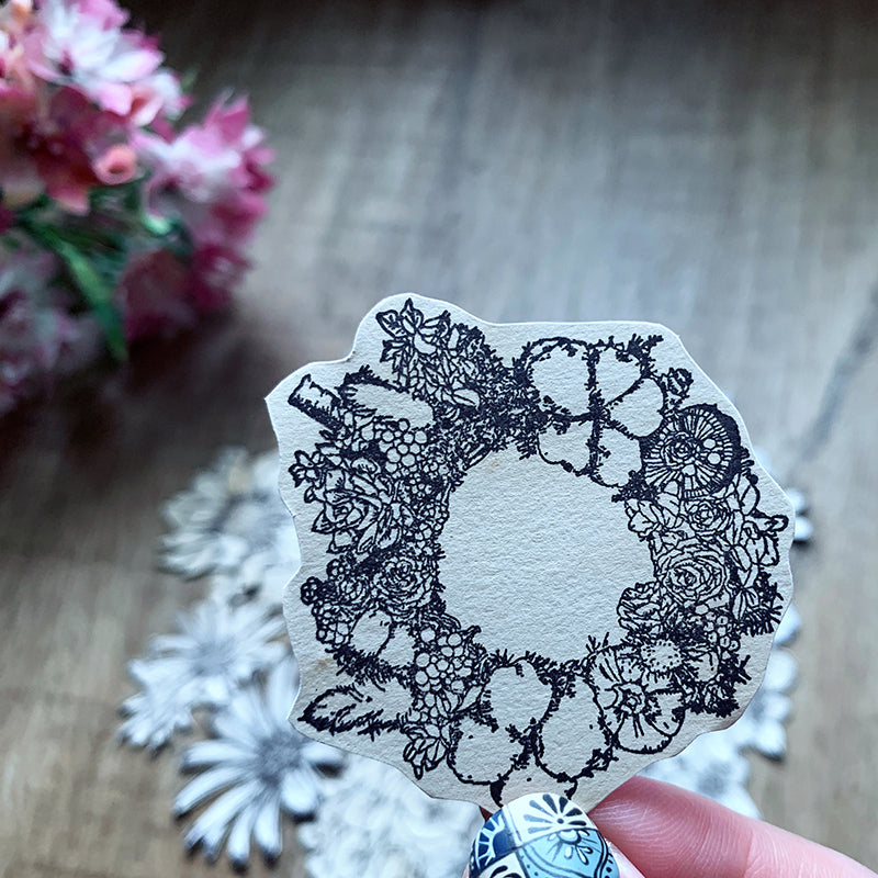 no.94 花之環 / 手繪復古印章 - YU'S WORLD STORE|小玉的貼貼世界