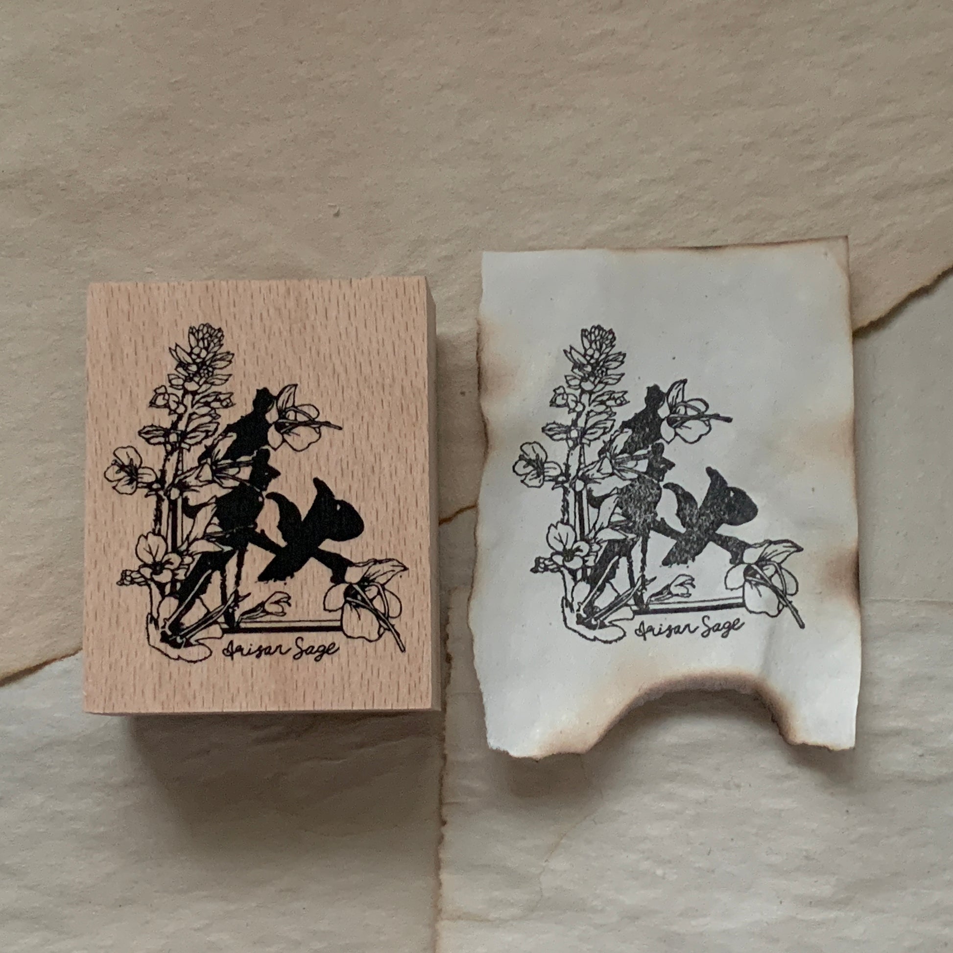 no.77-80 四季之花 / 手繪復古印章 - YU'S WORLD STORE|小玉的貼貼世界