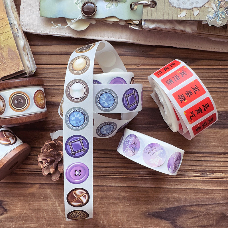 New/ 復古鈕扣 / 標籤貼紙 vintage buttons  label sticker - YU'S WORLD STORE｜小玉的貼貼世界