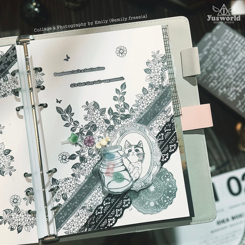 new / TAP31 新復古蕾絲 / 濃墨 淡彩 / 亮面PET / 割型膠帶 - YU'S WORLD STORE｜小玉的貼貼世界