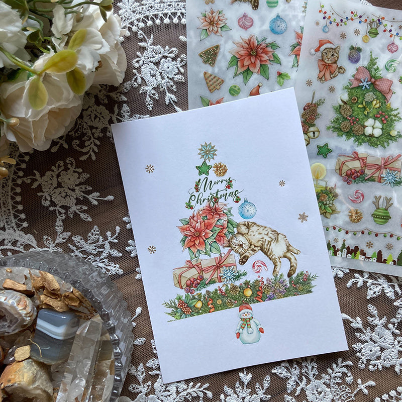 new / 聖誕祝福 / 轉印貼紙套組/Warmest wishes/ Transfer Sticker Set