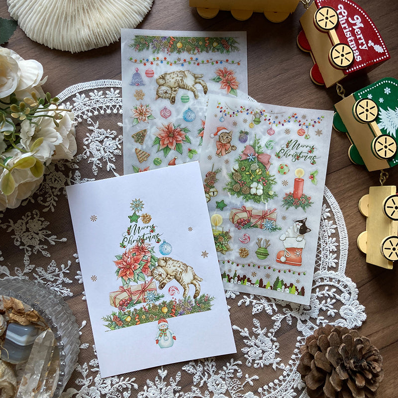 new / 聖誕祝福 / 轉印貼紙套組/Warmest wishes/ Transfer Sticker Set