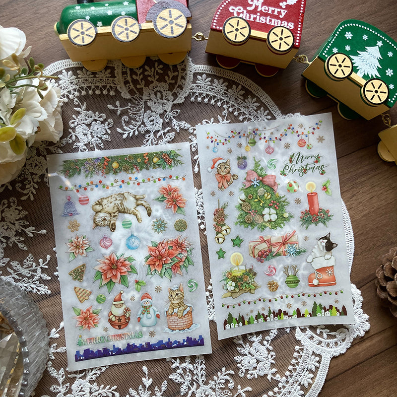 new / 聖誕祝福 / 轉印貼紙套組/Warmest wishes/ Transfer Sticker Set