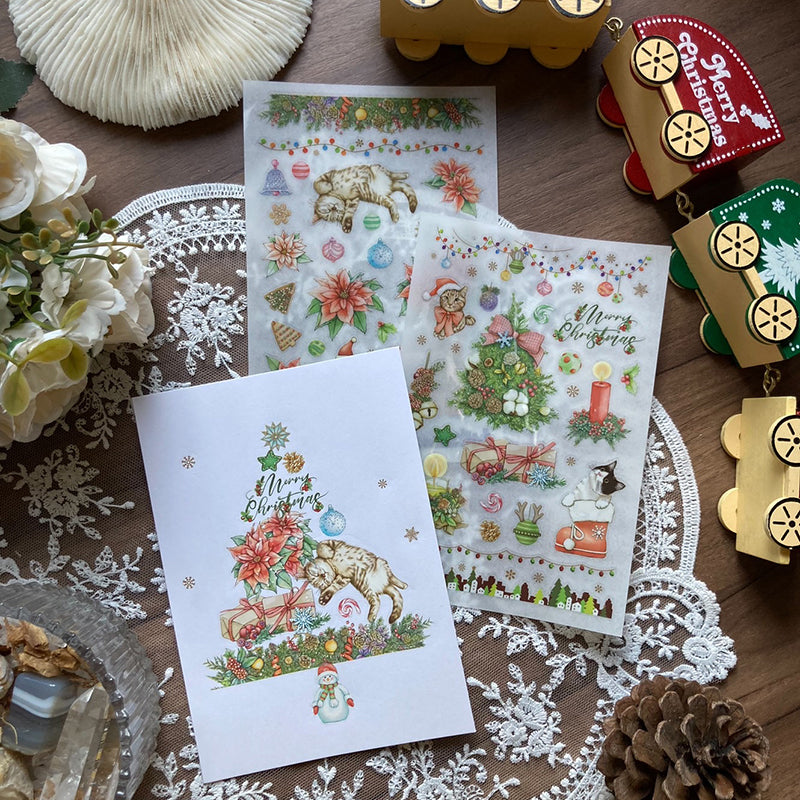 new / 聖誕祝福 / 轉印貼紙套組/Warmest wishes/ Transfer Sticker Set